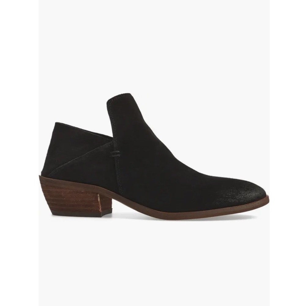 Sam Edelman Black Suede Leather Prentice Convertible Ankle Booties 9.5M